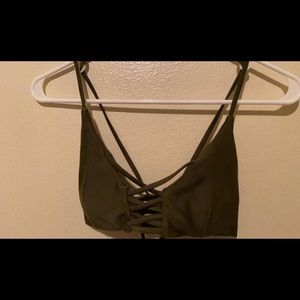 Silky Green Bikini Top